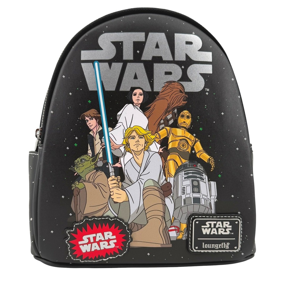 Loungefly Disney Parks Star Wars Glow in the Dark Mini Backpack Black NEW